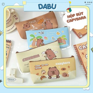 Hộp bút túi vải đựng bút DABU hoạt hình capybara 4 mẫu dễ thương cute