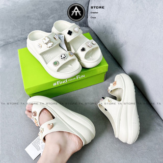 Dép cross sandal Crush Classic tặng 12 stic 3d độn đế form Hàn hình găn xinh 