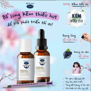 Kẽm nhỏ giọt BioCare Tăng Sức Đề Kháng BioCare Zinc Dạng Giọt 30ml