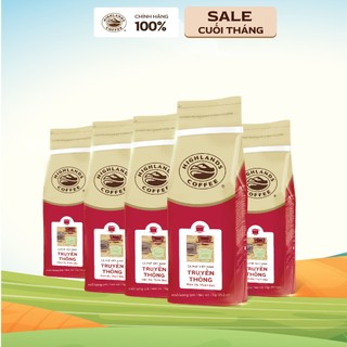 Combo 5 Túi Cà Phê Bột Truyền Thống Highlands Coffee 1Kg