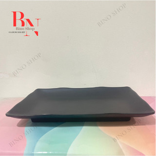 Dĩa Nhựa Melamine Nhám Đen Nhiều Size