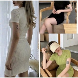Đầm body - Đầm ôm sexy chất len đan