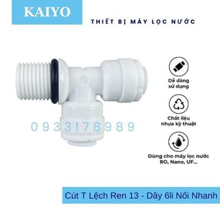 Cút t ren lệch nối nhanh dây 6 dùng cho máy lọc nước ro