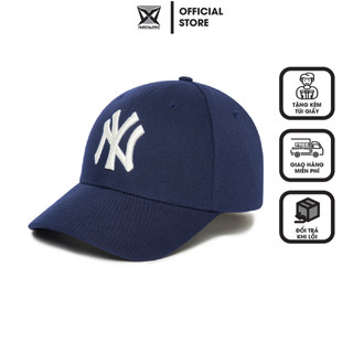 Mũ Nón lưỡi trai Meowist Unisex MLB chất liệu vải Kaki Navy logo NY, Thể Thao, Cá Tính
