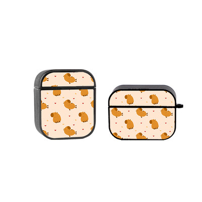 Vỏ bảo vệ hộp sạc tai nghe AirPods Unique Case in hình Capybara AP031