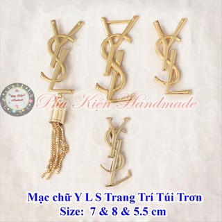 Mạc chữ Y L S trang trí túi trơn