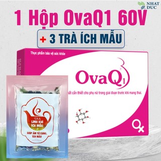 Combo OvaQ1 60v + 3 trà ích mẫu thực phẩm bảo vệ sức khoẻ - Nhật Đức