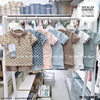 Bộ cộc tay cổ Polo Bu Ponie cho bé trai bé gái
