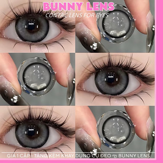 ( 𝐇𝐚̀𝐧𝐠 𝐂𝐨́ 𝐂𝐚̣̂𝐧 ) 👀 Kính Áp Tròng Lens Xám Viền Đen Hiệu Ứng Mắt To Búp Bê - Hsd 12 tháng