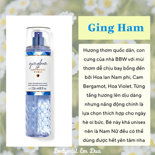 [Bodymist] Xịt Thơm Toàn Thân - GINGHAM