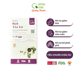 Bột Tía Tô Sấy Lạnh Nguyên Chất Hộp 30g - Giảm mụn, mờ thâm nám, giảm gút, giảm cảm cúm