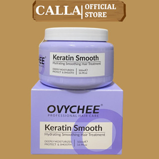  Kem Hấp Ủ Tóc KERATIN OVYCHEE 500ML Chăm Sóc Tóc Khô Xơ Uốn Nhuộm Phục Hồi Tóc Hư Tổn Siêu Mềm Mượt 