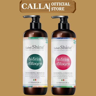 Dầu gội xả LABEL SHINE 750ml * 2 kiềm dầu phục hồi làm phồng chân tóc siêu mềm mượt hương nước hoa