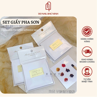 Set 50 tờ giấy chống thấm nước dùng để pha màu sơn móng tay, làm nail ombre