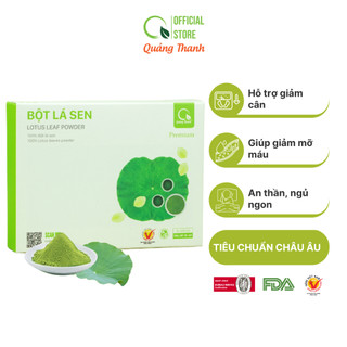 Bột Lá Sen Sấy Lạnh Nguyên Chất Hộp 45g  - Ngủ ngon, giảm mỡ máu, giảm cân, mờ nám, tàn nhang, đẹp da