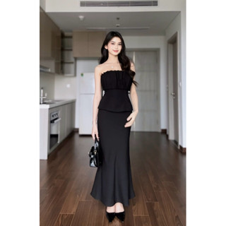 Silingofficial - ÁO CÚP NGỰC NHÚN 3D, CHÂN VÁY ĐUÔI CÁ (84cm) SANG TRỌNG - MIMI SET