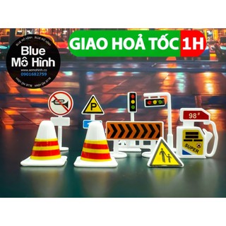 Biển báo giao thông trang trí garage xe mô hình