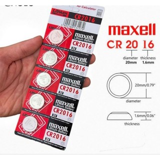 Pin CR2016 Maxell 3V vỉ 5 viên
