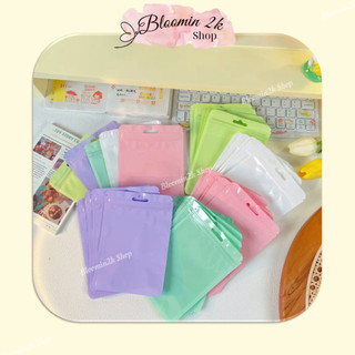 Set 5 Túi Zip Pastel Bloomin2k Nhựa Cao Cấp Nhiều Màu Siêu Xinh Đựng Ảnh, Card, Quà Tặng, Postcard