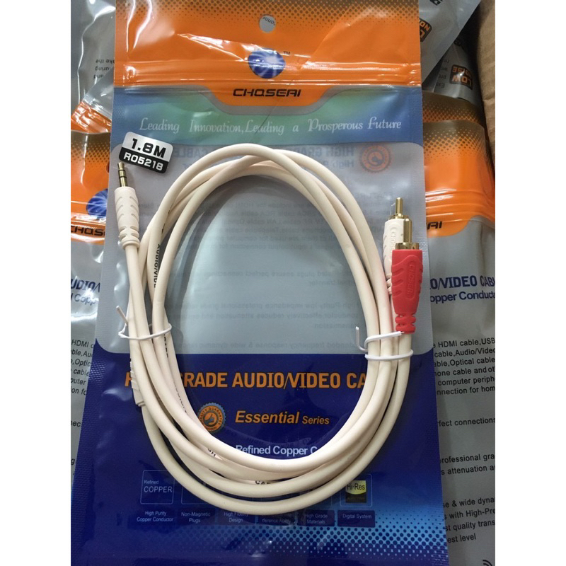 Dây Loa 1 ra 2 dài 1.8m, 3m... Dây choseal loại tốt trắng, dẻo.