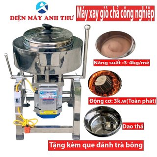 Máy xay giò chả, xúc xích công nghiệp 4kg, Máy xay đa năng có khay đá mô tơ Toàn Phát dây đồng