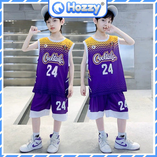 Bộ đồ bóng rổ, bộ bóng đá, bộ thể thao bé trai bé gái size đại chất thông hơi mềm mát 20-50kg Hozzy