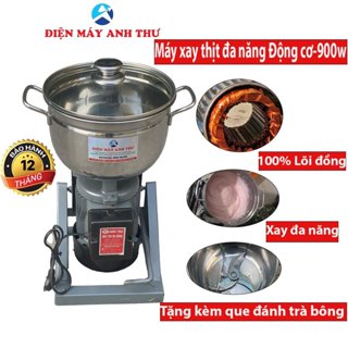 [900w] Máy xay thịt đa năng, Máy xay thịt công nghiệp,xay giò chả( Cam kết lõi đồng 100%, kèm luỡi đánh trà bông)