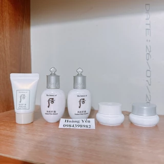 [TÁCH SÉT] LE 5 MÓN Whoo trắng mini -Whoo Seol Radiant White Special, KO HỘP