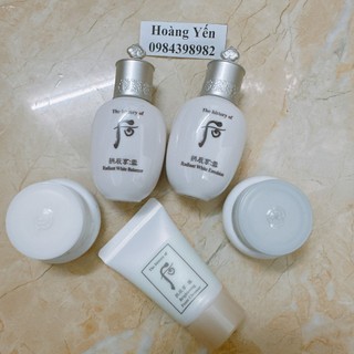 [XẢ KHO] Whoo dưỡng trắng mini Whoo Seol Radiant White - TÁCH SET K HỘP