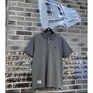 Áo polo New Era xám chữ NY basic chính hãng