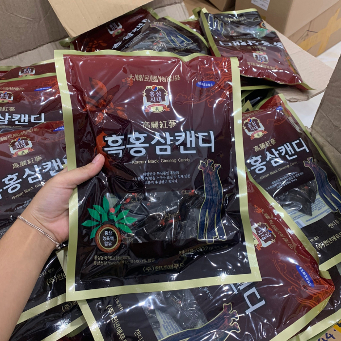 Kẹo Ngậm Hắc Sâm Korean Black Ginseng Candy Hàn Quốc 300g
