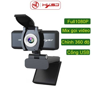 Webcam máy tính HXSJ S4 HD 1080P USB3.0 2.0 Điều Chỉnh 360° Kèm Mic Cho Cuộc Gọi Video
