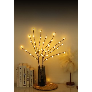CÀNH HOA ĐÀO MÔ PHỎNG BẰNG ĐÈN LED 20 BÓNG CHẠY PIN . TRANG TRÍ NHÀ CỬA , MIX BÌNH HOA SÁNG TẠO KHÔNG GIAN NỘI THẤT