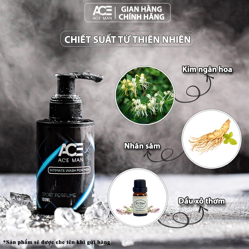 Dung Dịch Vệ Sinh Nam Giới Hương Bạc Hà ACEMAN Rhys Ultimate 100ml - Bọt Vệ Sinh Nam Giới