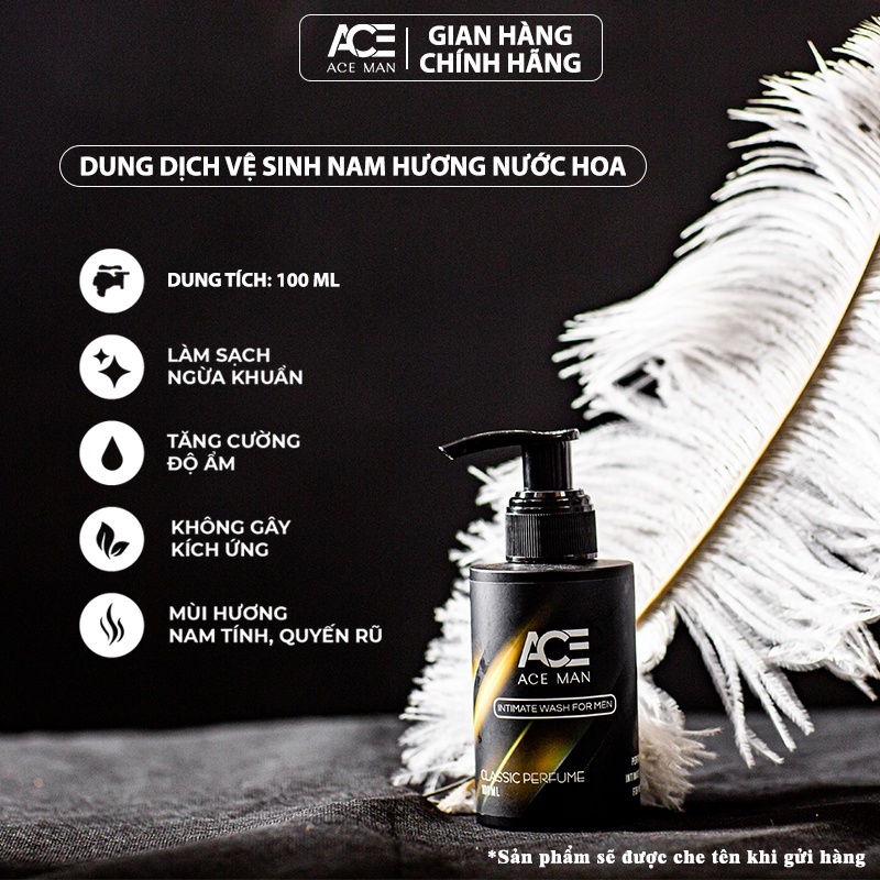 Dung Dịch Vệ Sinh Nam Giới Hương Bạc Hà ACEMAN Rhys Ultimate 100ml - Bọt Vệ Sinh Nam Giới