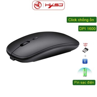 Chuột ko dây Bluetooth wireless USB tự sạc pin HXSJ M90 siêu mỏng,chống ồn chuyên dùng cho máy tính,laptop,pc,tivi