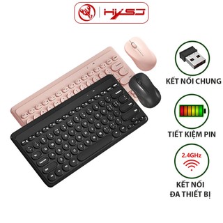 Bộ bàn phím và chuột không dây HXSJ K611 kết nối chung 1 cổng USB, chống ồn, kiểu dáng sang trọng