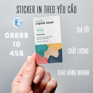 In theo yêu cầu , free thiết kế | 𝟏𝟎 tờ tem nhãn sticker decal giấy khổ A3