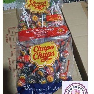 bán sỉ bịch kẹo mút chupa chups hương trái cây  60 que và hương hỗn hợp 58que thơm ngọt