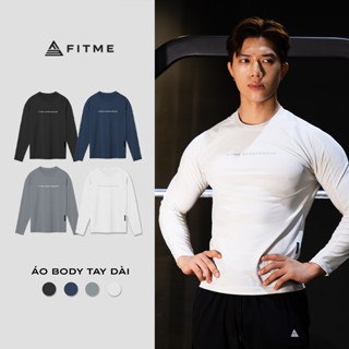 Áo tập gym nam tay dài Fitme Performance 2.0 form slim body cổ ôm co giãn 4 chiều cao cấp, hỗ trợ boxing chạy bộ ABTD02