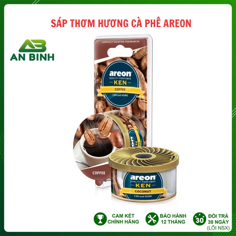 Sáp Thơm Hương Cà Phê AREON Khử Mùi Cho Ô Tô Văn Phòng - AREON KEN COFFEE