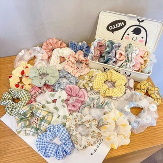 Cột Tóc Vải Scrunchies Ngẫu Nhiên Một Cái