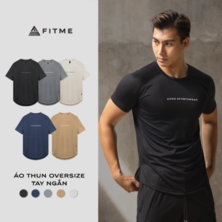 Áo tập gym nam Fitme tay ngắn thể thao co giãn 4 chiều chất liệu cao cấp mỏng nhẹ hỗ trợ tập luyện boxing, chạy bộ AVB01