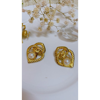 Bông tai vàng vintage secondhand nhật bản bou jewelry vintage