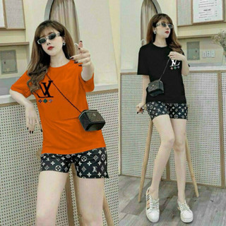 SÉT BỘ NỮ ÁO THUN COTTON PHỐI QUẦN THUN LẠNH