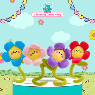 Cành hoa bông mặt cười Gấu Bông Online gấu bông hoa mặt cười má hồng decor bàn học dễ thương