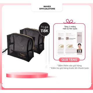Set 2 Túi đựng mỹ phẩm cao cấp Care4u 18x9x12 cm