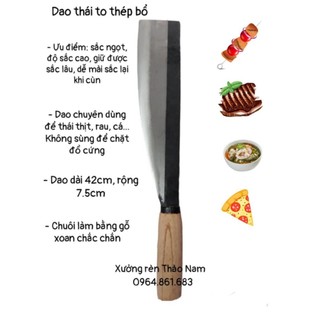 Dao thái thịt  thép bổ - bản to - siêu sắc - siêu bền - hàng loại 1