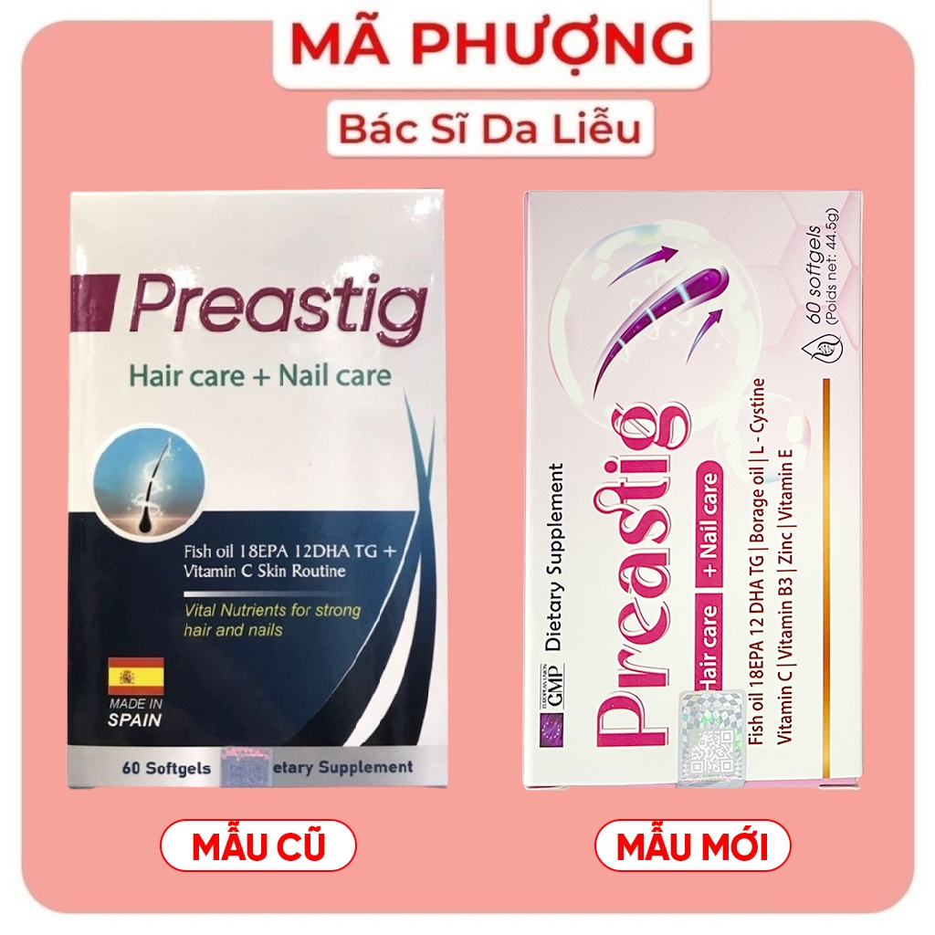 Viên uống mọc tóc PREASTIG thực phẩm bảo vệ sức khỏe giúp tóc chắc khỏe - Bác sĩ Mã Phượng