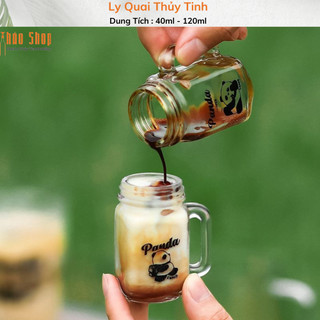 Ly Thủy Tinh Quai Nhỏ 120 ml ( không có hình ) thủy tinh dày dặn, đựng cafe, sữa tươi, ginger shot….